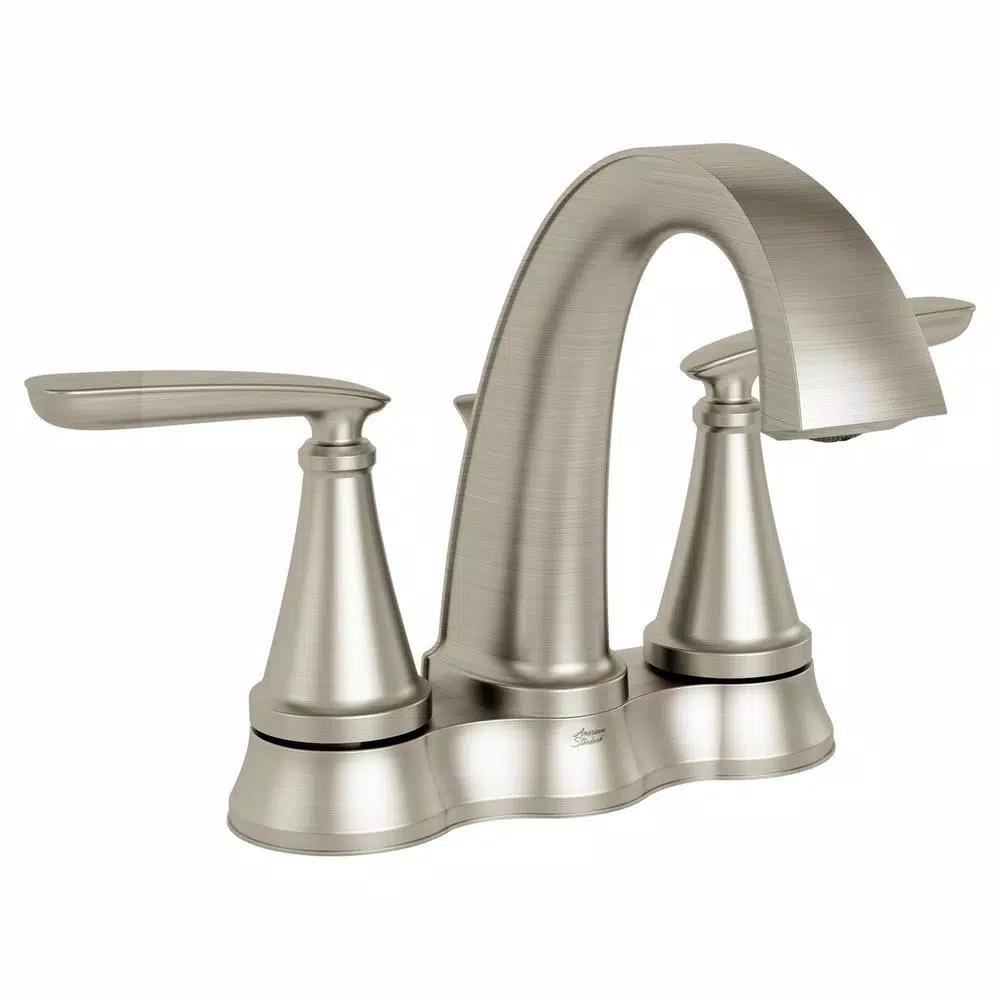 American Standard Somerville 4 in. Centerset 2-Handle Bathroom Faucet with Pop-Up Drain, Brushed Nickel