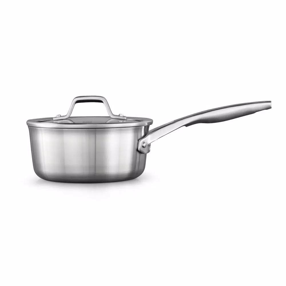 Calphalon Premier 1.5 qt. Stainless Steel Sauce Pan with Tempered Glass Lid