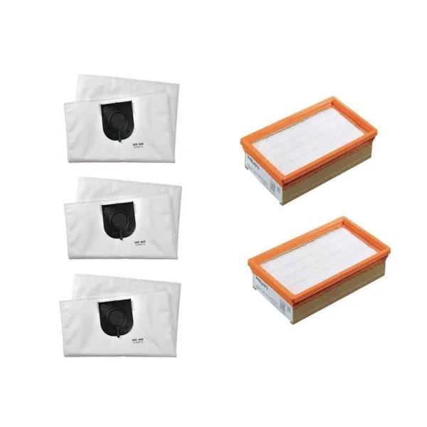 Hilti VC 150-10 HEPA Maintenance Pack - 17-Piece Wet/Dry Filter and Fleece Bag Replacement Set