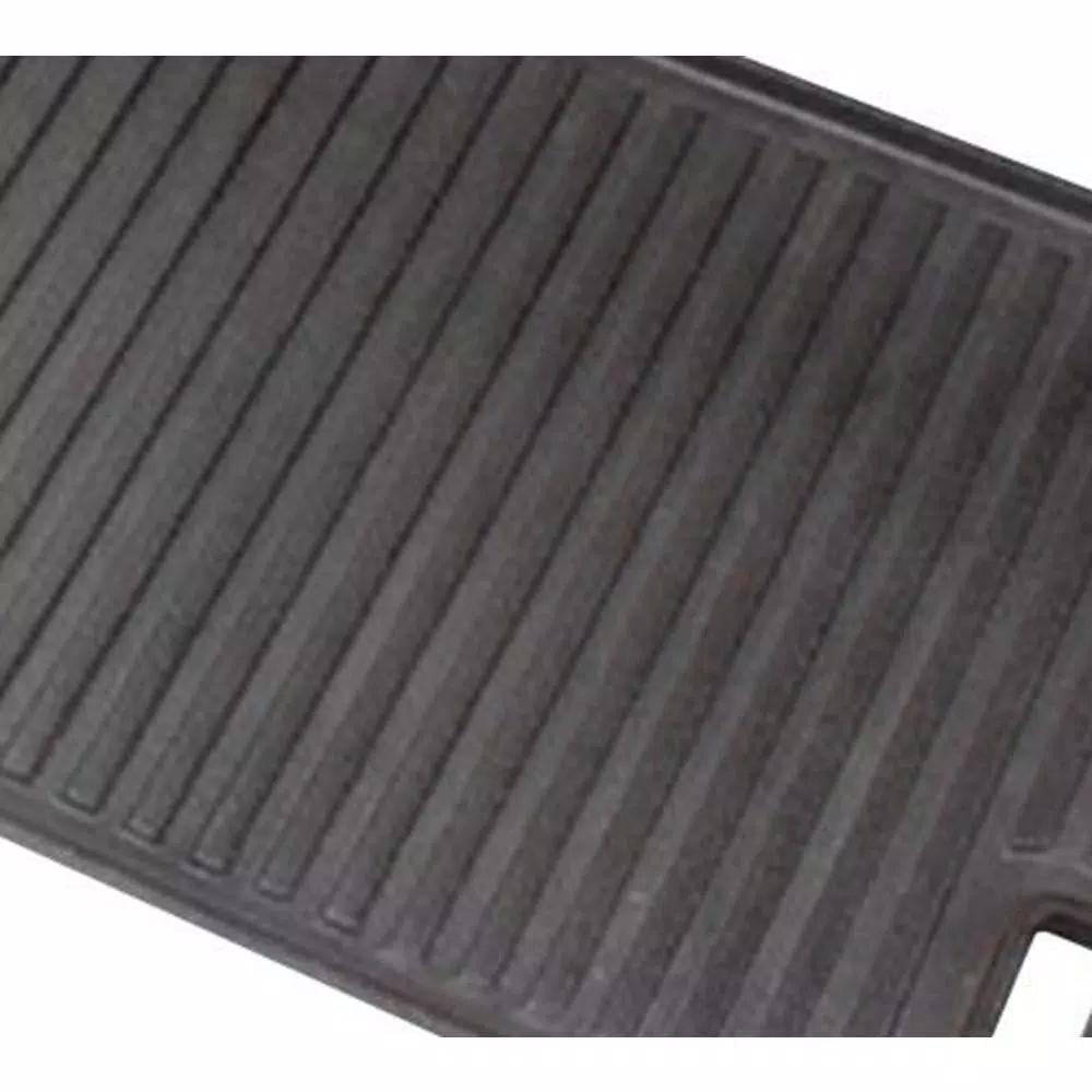 NutriChef 18 in. Reversible Cast Iron Grill Pan Set with Heat-Resistant Silicone Mitt, Black