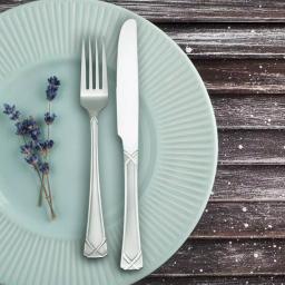 Hampton Forge Evansville Frosted 20-Piece 18/0 Stainless Steel Flatware Set, Service for 4 thumbnail 2