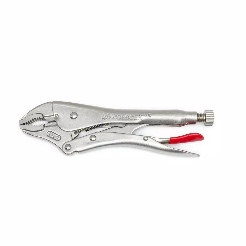 Crescent 10 in. Curved Jaw Locking Pliers with Integrated Wire Cutter