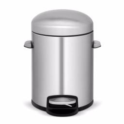 Innovaze Stainless Steel Round Step-On Trash Can Set, 8 Gal. and 1.3 Gal. Fingerprint Resistant thumbnail 4