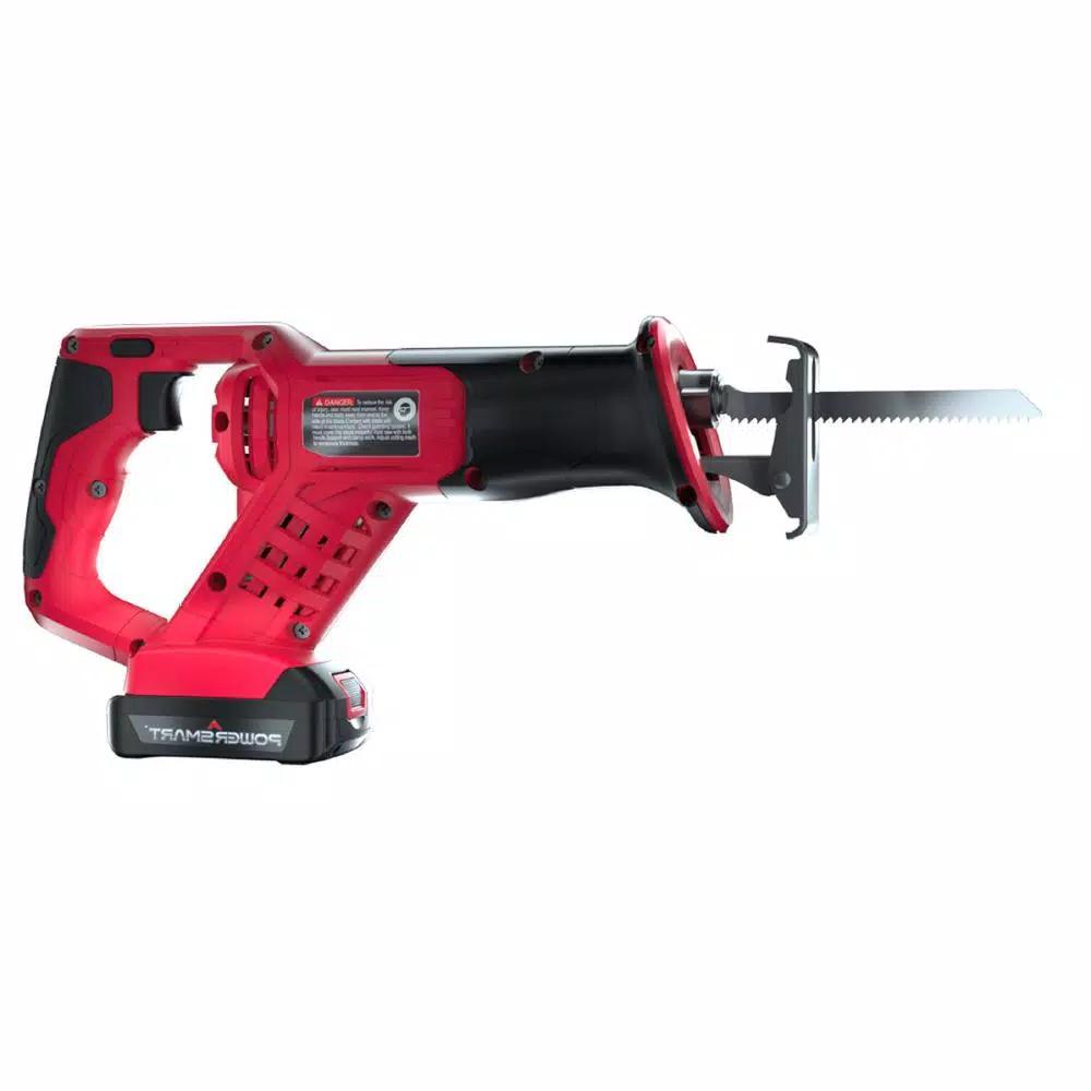 PowerSmart 20V Cordless Reciprocating Saw Kit with 1.5Ah Lithium-Ion Battery and Charger