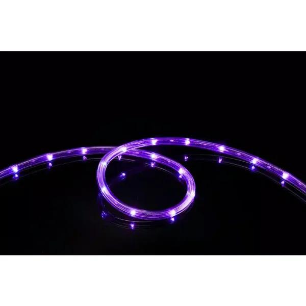 DEERPORT DECOR 16 ft. 108-Light Purple LED Rope Light, 360° Continuous Shine, Indoor/Outdoor Weather Resistant