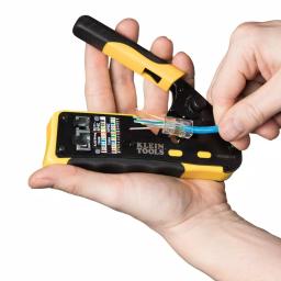 Klein Tools CAT6 Pass-Thru Modular Crimper, Radial Stripper, and 20-Pack Connector Set thumbnail 5