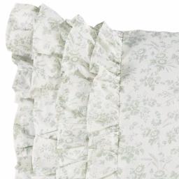 Laura Ashley Harper Jade Green Floral Cotton Throw Pillow, 14 x 20 in. thumbnail 2