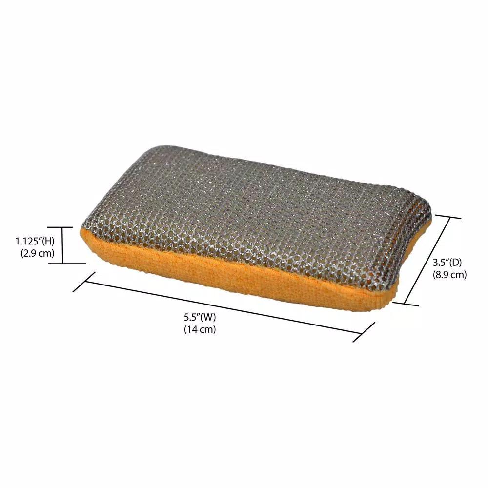 Unbranded Multi-Purpose Dual Action Microfiber Scrubbing Sponges, Yellow