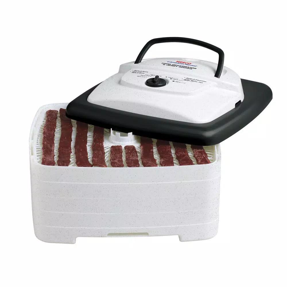 Nesco Square 4-Tray White Food Dehydrator and Jerky Maker, 700W