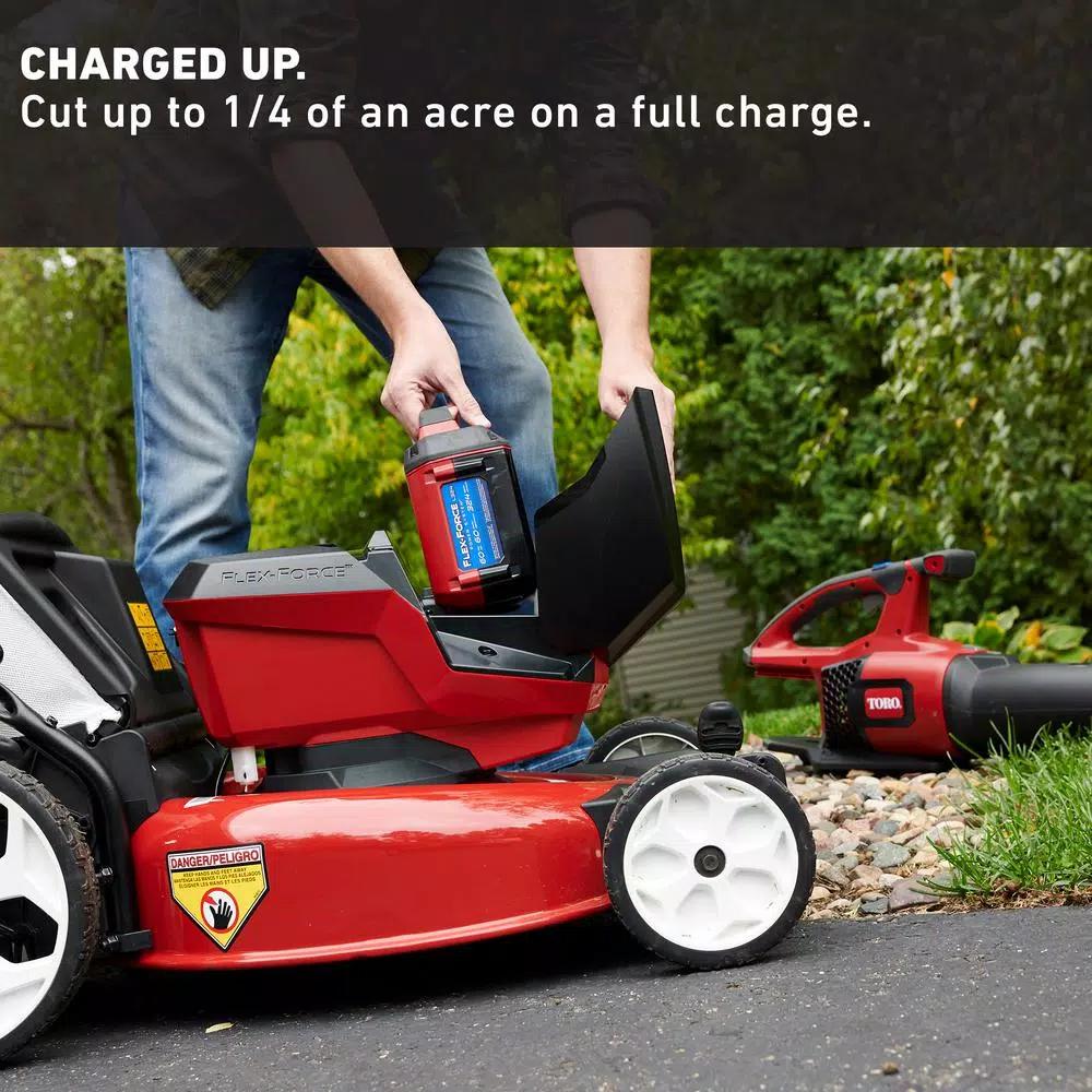 Toro 21 in. 60V Max Cordless Walk Behind Push Lawn Mower with 4 Ah Battery and Charger