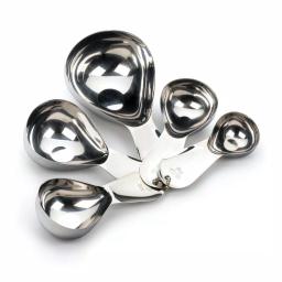 RSVP International Endurance 5-Piece Stainless Steel Measuring Cup Set, Heavy-Duty Teardrop Design thumbnail 1