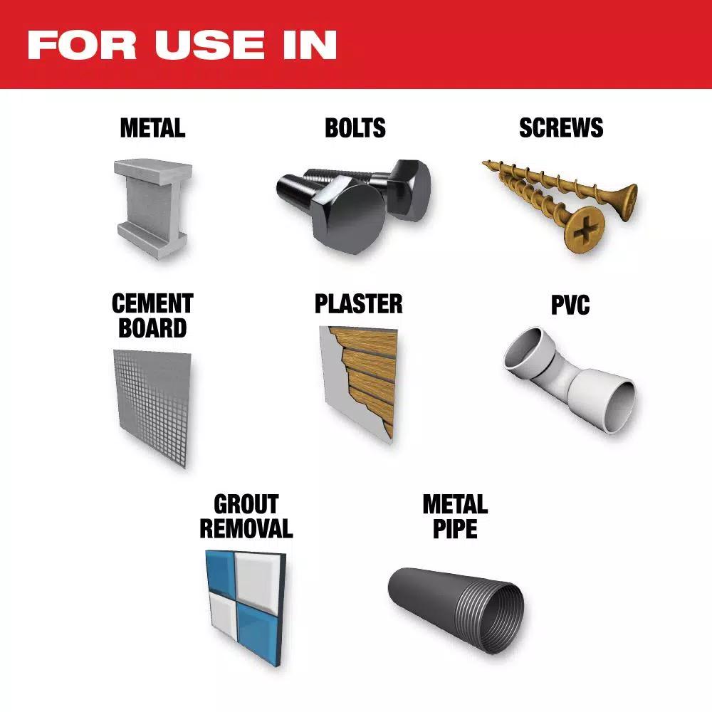 Milwaukee 1-3/8 in. Carbide Universal Fit Extreme Metal Cutting Oscillating Multi-Tool Blades, 10-Pack
