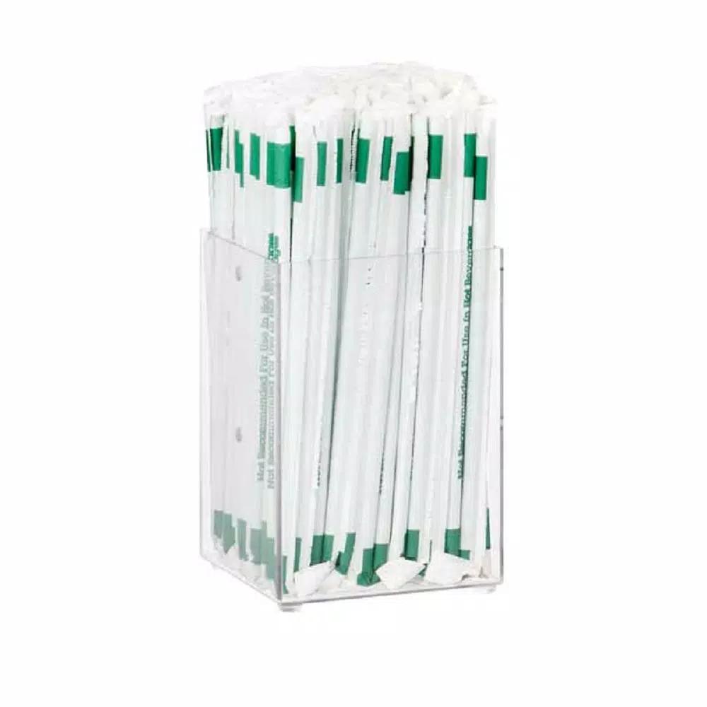 Unbranded Clear Acrylic Countertop Straw and Condiment Holder