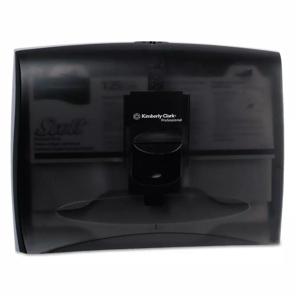 Kimberly-Clark PROFESSIONAL In-Sight Plastic Toilet Seat Cover Dispenser, Smoke Gray, 17.5 x 13.25 in.