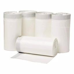 HDX 18 Gal. White Kitchen and Compactor Drawstring Trash Bags, 150-Count thumbnail 3