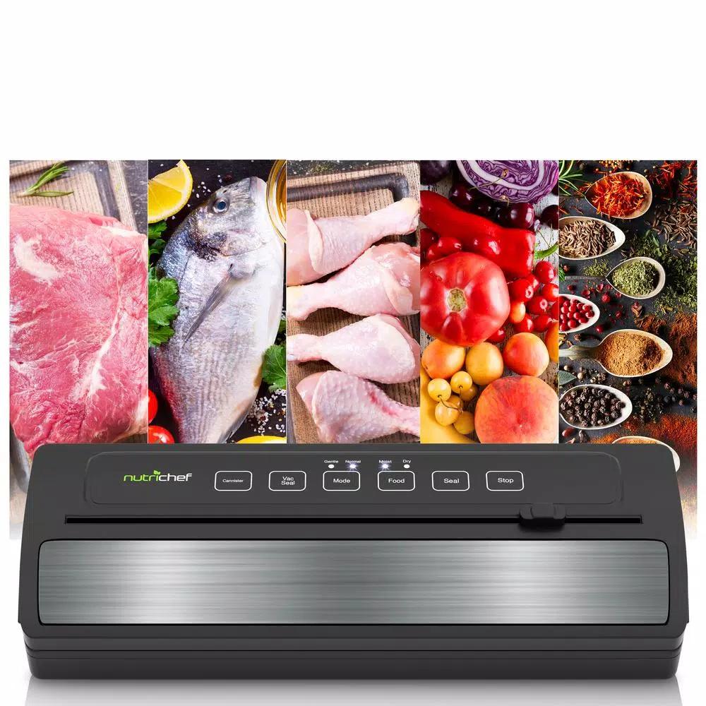 NutriChef Automatic Electric Vacuum Sealer with Reusable Bags and Roll Cutter