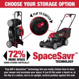 Troy-Bilt 21 in. 149 cc Gas Self-Propelled Lawn Mower with SpaceSavr Vertical Storage thumbnail 10
