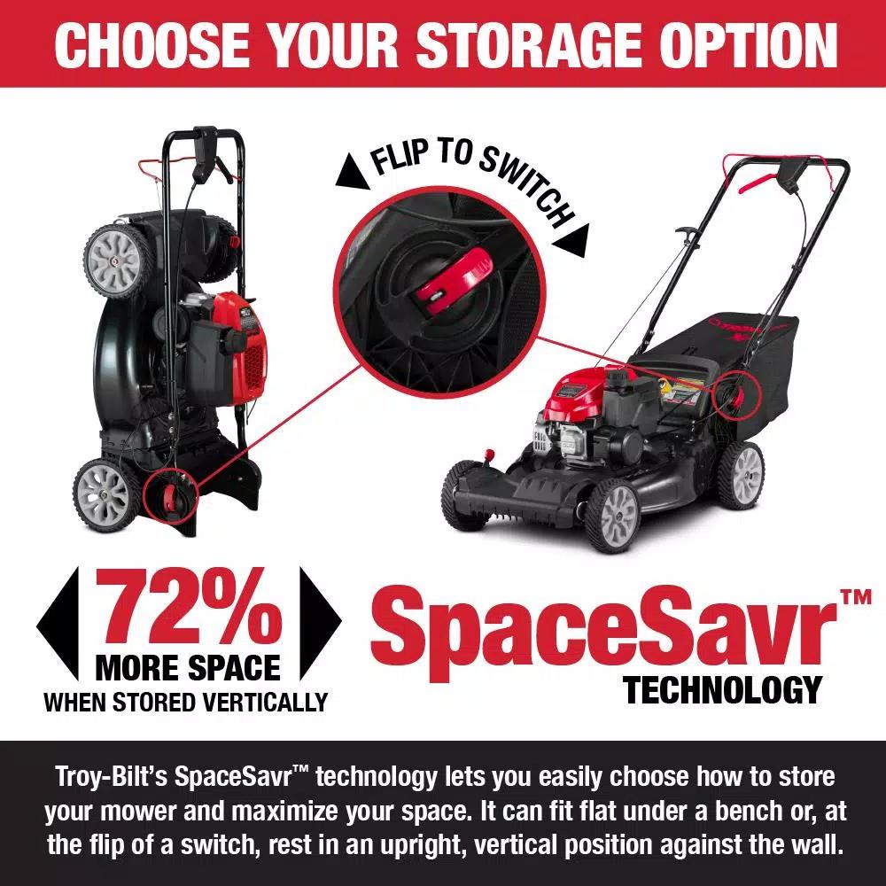 Troy-Bilt 21 in. 149 cc Gas Self-Propelled Lawn Mower with SpaceSavr Vertical Storage