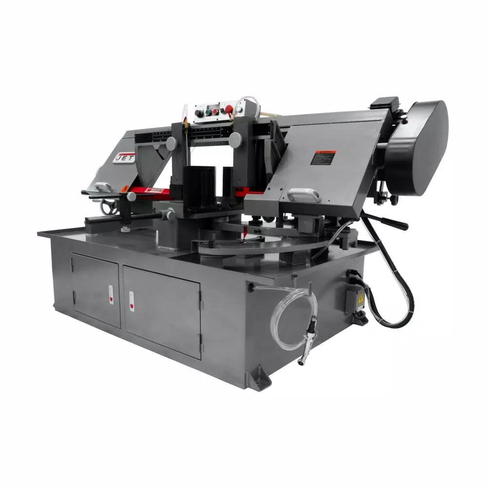 Jet 10 in. x 18 in. Horizontal Dual Mitering Bandsaw, 2 HP, 230V, 3-Phase