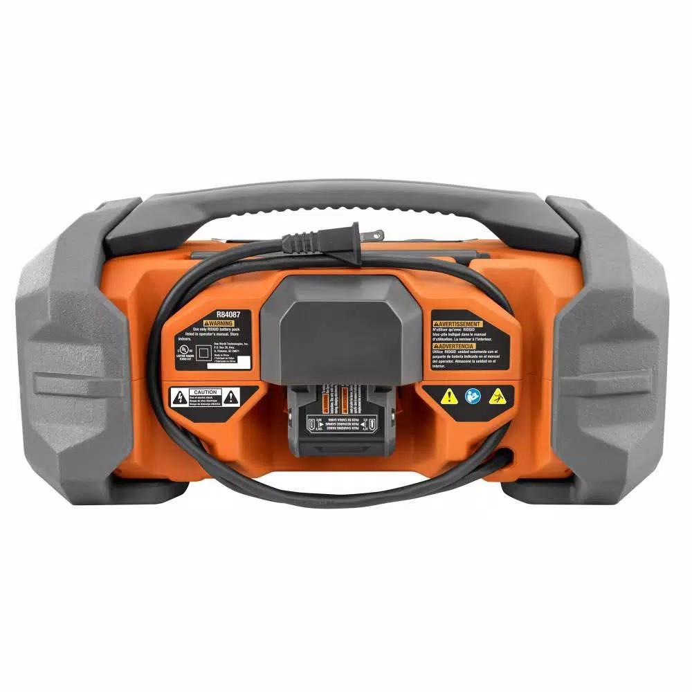 RIDGID 18V Hybrid Jobsite Radio Kit with 2.0 Ah Lithium-Ion Battery and Charger