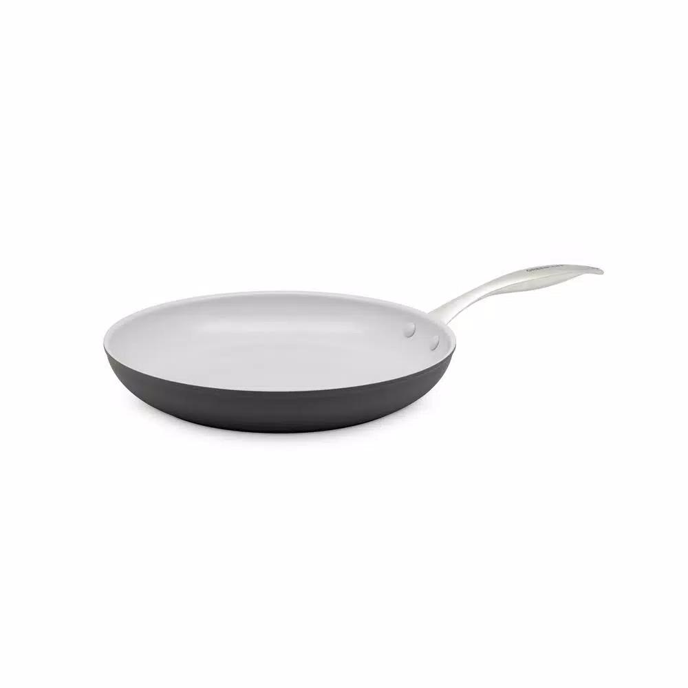 GreenLife Classic Pro 12 in. Hard-Anodized Aluminum Ceramic Nonstick Frying Pan, Gray