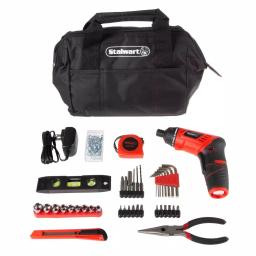 Stalwart 3.6V Lithium-Ion Cordless Electric Screwdriver Kit with 121-Piece Accessory Set thumbnail 1