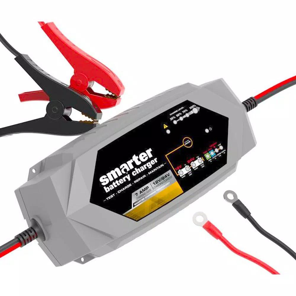 Smartech Products IC-7000 12V/24V 7A Smart Automotive Battery Charger, Maintainer & Repairer