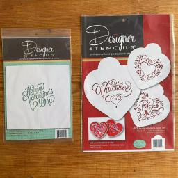 Designer Stencils Be My Valentine Heart Cookie Stencil Bundle - 4 Pattern Set thumbnail 2