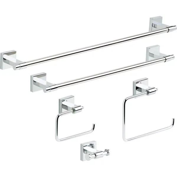 Franklin Brass Maxted 5-Piece Polished Chrome Bath Hardware Accessory Set