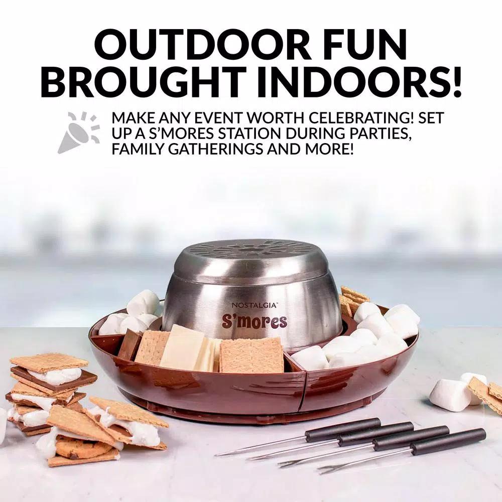 Nostalgia LSM400 Electric Stainless Steel S'mores Maker, Brown