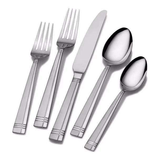 Pfaltzgraff Dawson Frost 20-Piece Stainless Steel Flatware Set, Service for 4