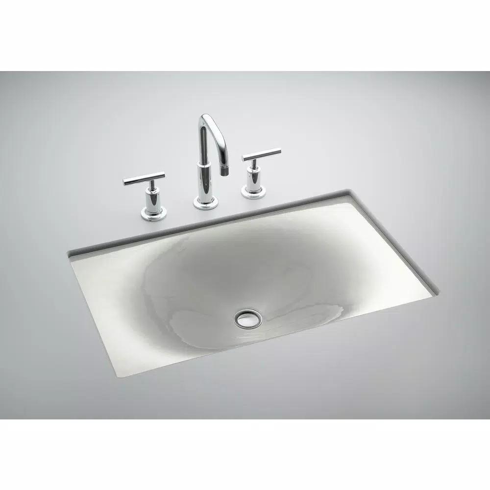 KOHLER Purist 8 in. Widespread Bathroom Faucet, Polished Chrome, Low Gooseneck Spout