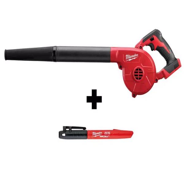 Milwaukee M18 18V Lithium-Ion Cordless Compact Blower & INKZALL Marker Combo Kit