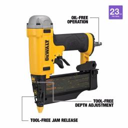 DEWALT 23-Gauge 2 in. Pin Nailer, Corded Air Nailer (DWFP2350K) thumbnail 2