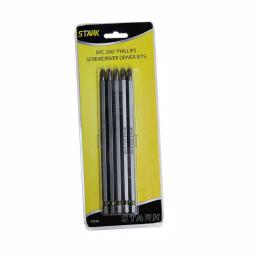 STARK USA Stark 6 in. Phillips Screwdriver Bit Set, Extra-Long Magnetic S2 Steel Bits, 1/4 in. Hex Shank (5-Pack) thumbnail 3