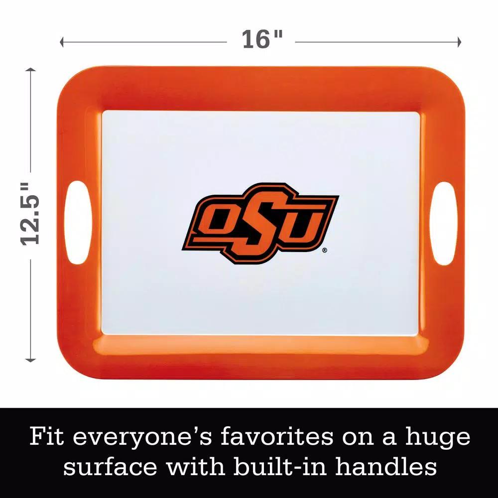 Unbranded Oklahoma State University Serve 'n Score Party Platter, 16 x 12.5-Inch Melamine Serving Tray