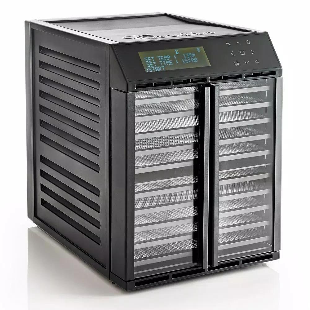 Excalibur RS10 10-Tray Black Electric Food Dehydrator with Smart Controller and Dual Drying Zones