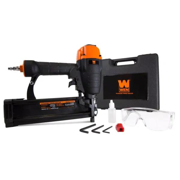 WEN 16-Gauge Pneumatic Straight Finish Nailer with Carrying Case