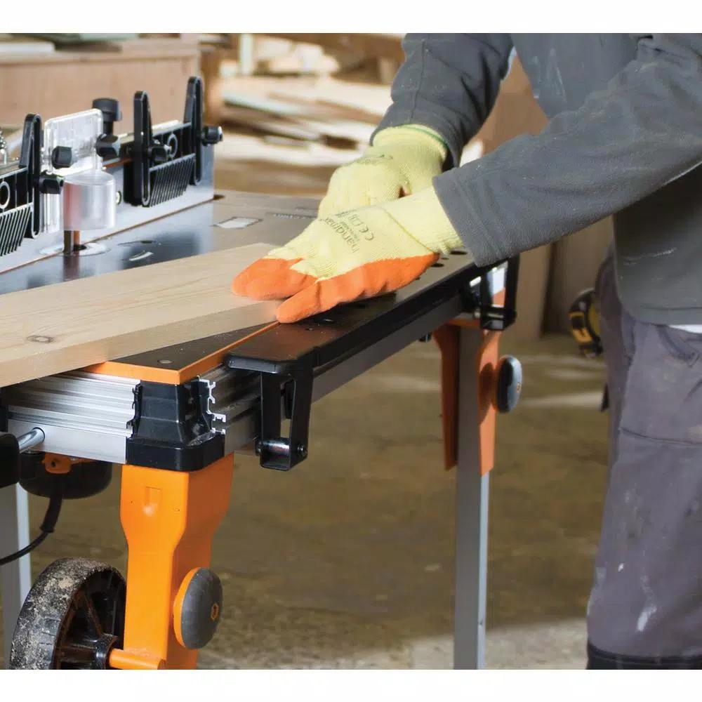 Triton WorkCentre Side Support Accessory with Chrome-Plated Extension Bars