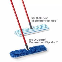 O-Cedar Dual Action Microfiber Flip Mop Refill - Blue Wet/Dry Flat Mop Pad thumbnail 4