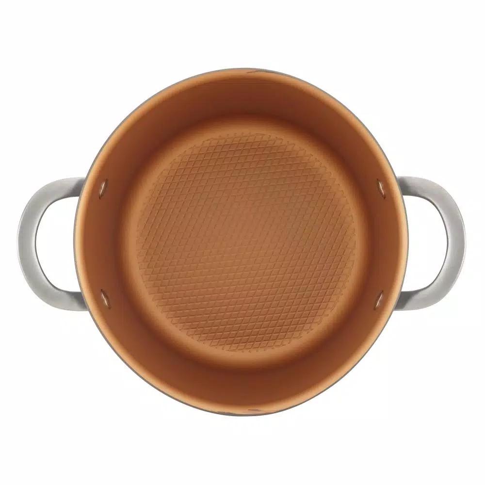Ayesha Curry Ayesha Home Collection 4.5 Qt. Hard Anodized Aluminum Nonstick Saucepot with Glass Lid