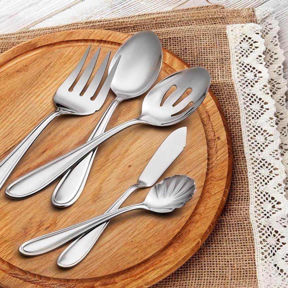 Hampton Forge Lincoln 46-Piece 18/0 Stainless Steel Flatware Set, Service for 8