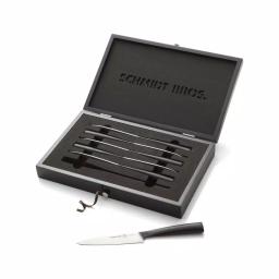 SCHMIDT BROS. Schmidt Brothers Carbon6 6-Piece Stainless Steel Steak Knife Set with Wood Gift Box thumbnail 2