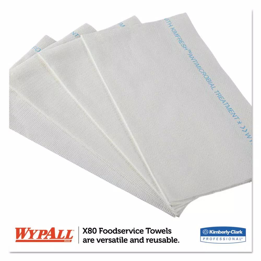 Wypall X80 Foodservice Towels Antimicrobial Hydroknit 12.5 x 23.5 in, 150 Sheets
