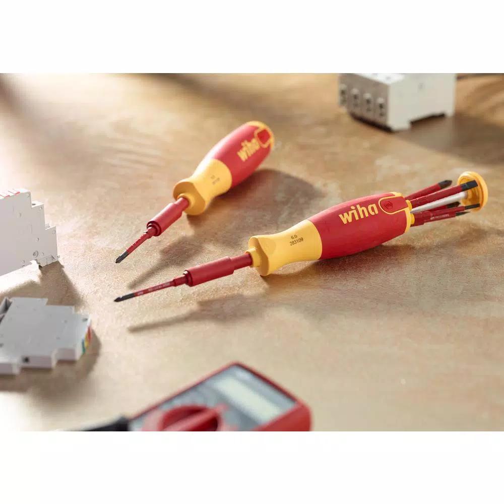 Wiha 7-Piece Insulated SlimLine Ultra Driver Screwdriver Set, 1000V VDE Certified