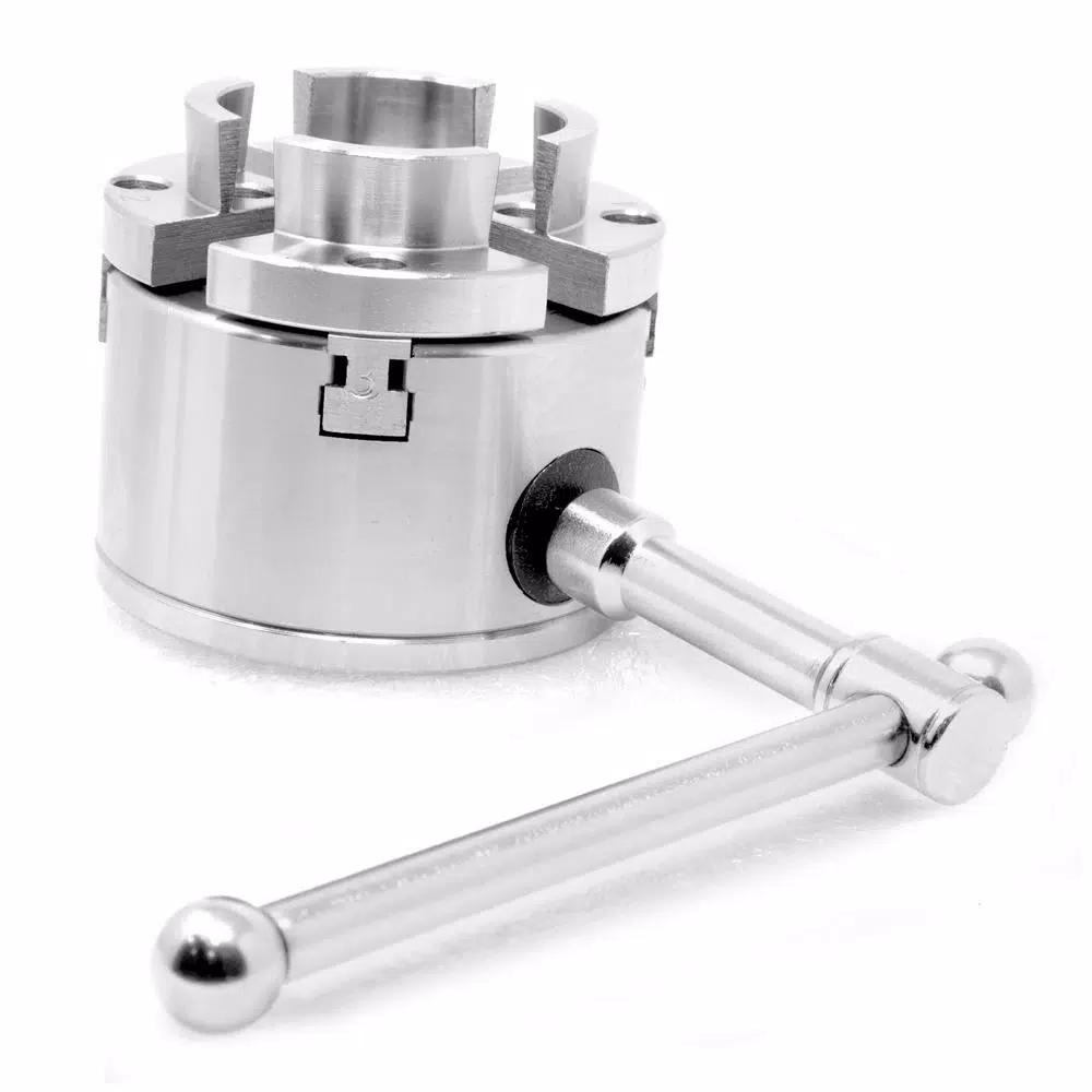 WEN 2.75 in. 4-Jaw Self-Centering Keyed Lathe Chuck Set with 1 in. x 8 TPI Thread