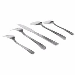 Home Basics River 20-Piece Stainless Steel Flatware Set, Silver Service for 4 thumbnail 3