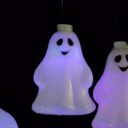 Northlight LED Color Changing Ghost Halloween String Lights, 10-Pack thumbnail 2