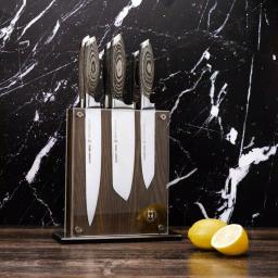 SCHMIDT BROS. Schmidt Brothers Bonded Ash 7-Piece Stainless Steel Knife Set with Ash Midtown Magnetic Block thumbnail 5
