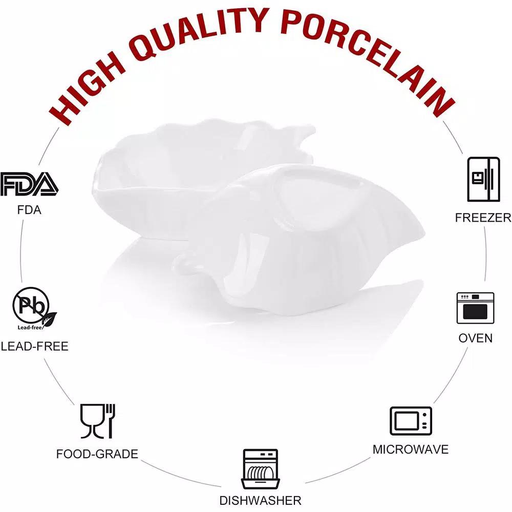 MALACASA 4.5 in. White Porcelain Ramekins Set of 16, Ceramic Souffle Dishes and Serving Bowls